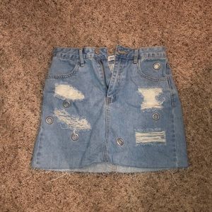 Blue jean skirt